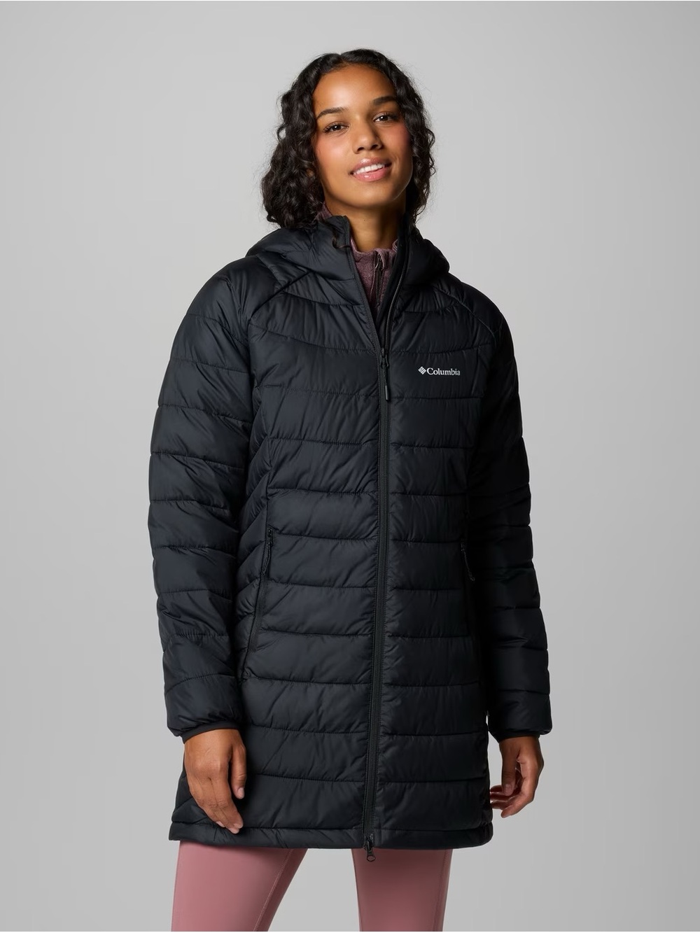 Columbia Women's Black Long Packable Puffer Coat
